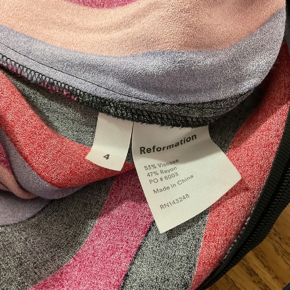 Reformation Sorrenti Wide Leg High Rise Striped Pants Womens Size 4 - Picture 6 of 9